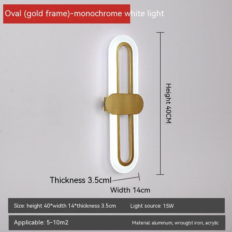 Luxury Oval LED Acrylic Wall Lamp - First Response Outdoors