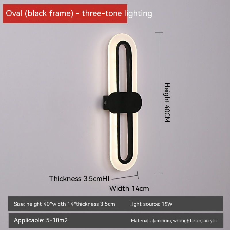 Luxury Oval LED Acrylic Wall Lamp - First Response Outdoors